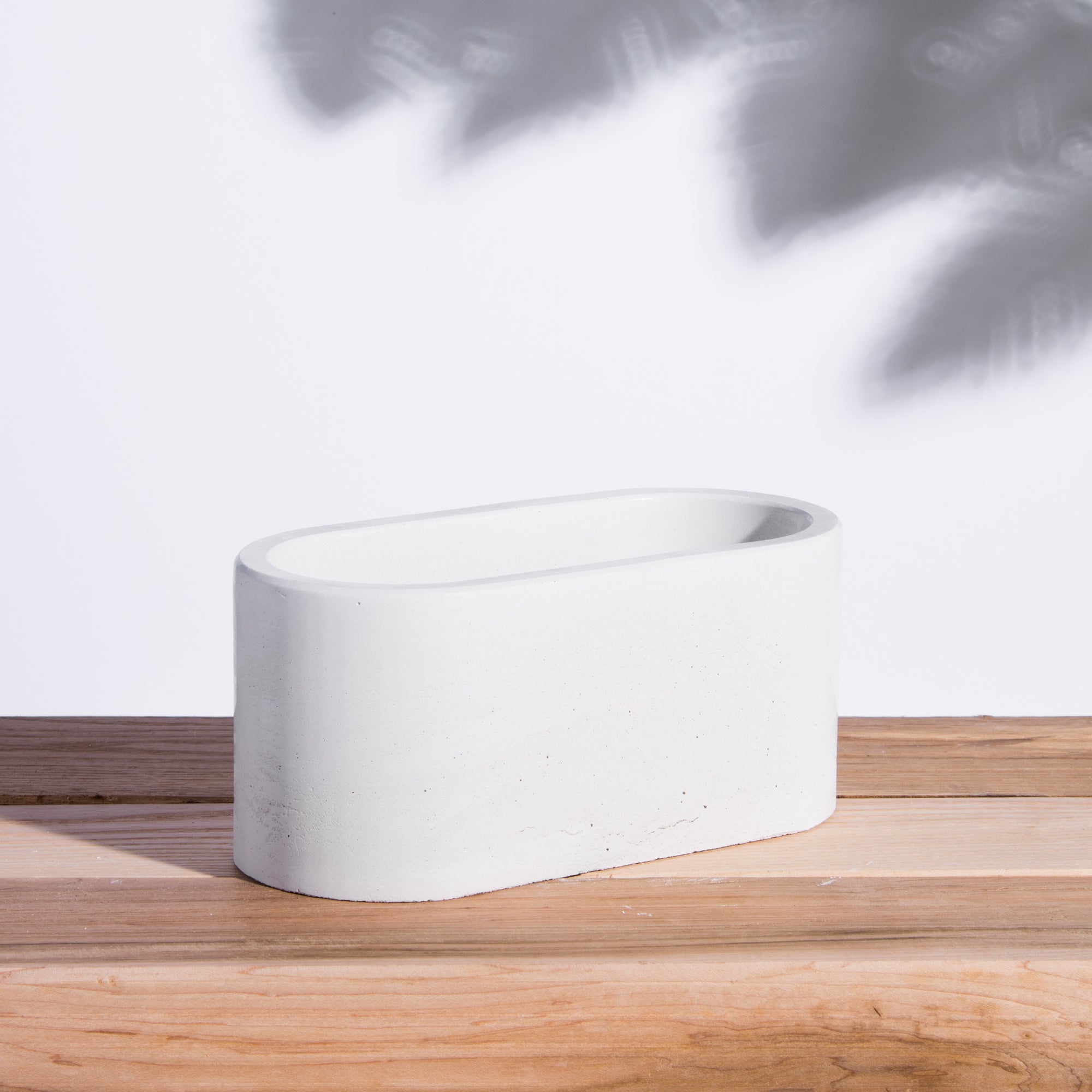Oval Concrete Planter. Handcrafted in Toronto, Canada.