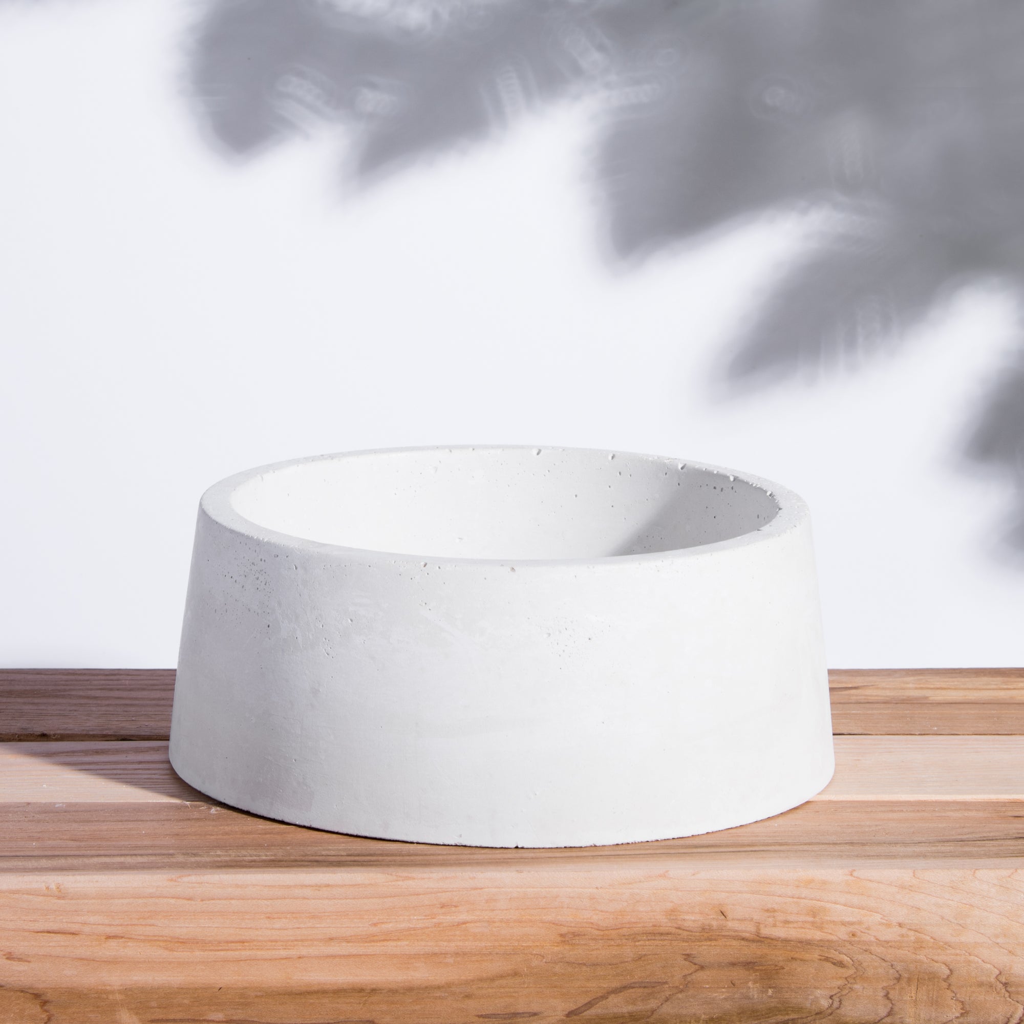 Large tapered Round Concrete Planter. Handmade in Toronto, Canada.
